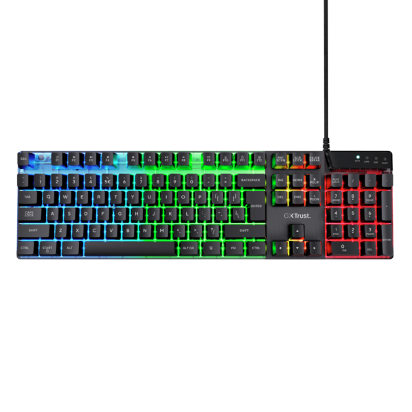 Trust teclado gamer color negro iluminado en español - 23823 - Image 2