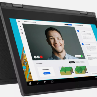 Tablet Lenovo 300e 2 en 1 de 11,6" con pantalla táctil, Celeron, 4 GB de RAM, 64 GB de SSD y Windows 10